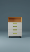 Rolling File Cabinet with Locking Drawers