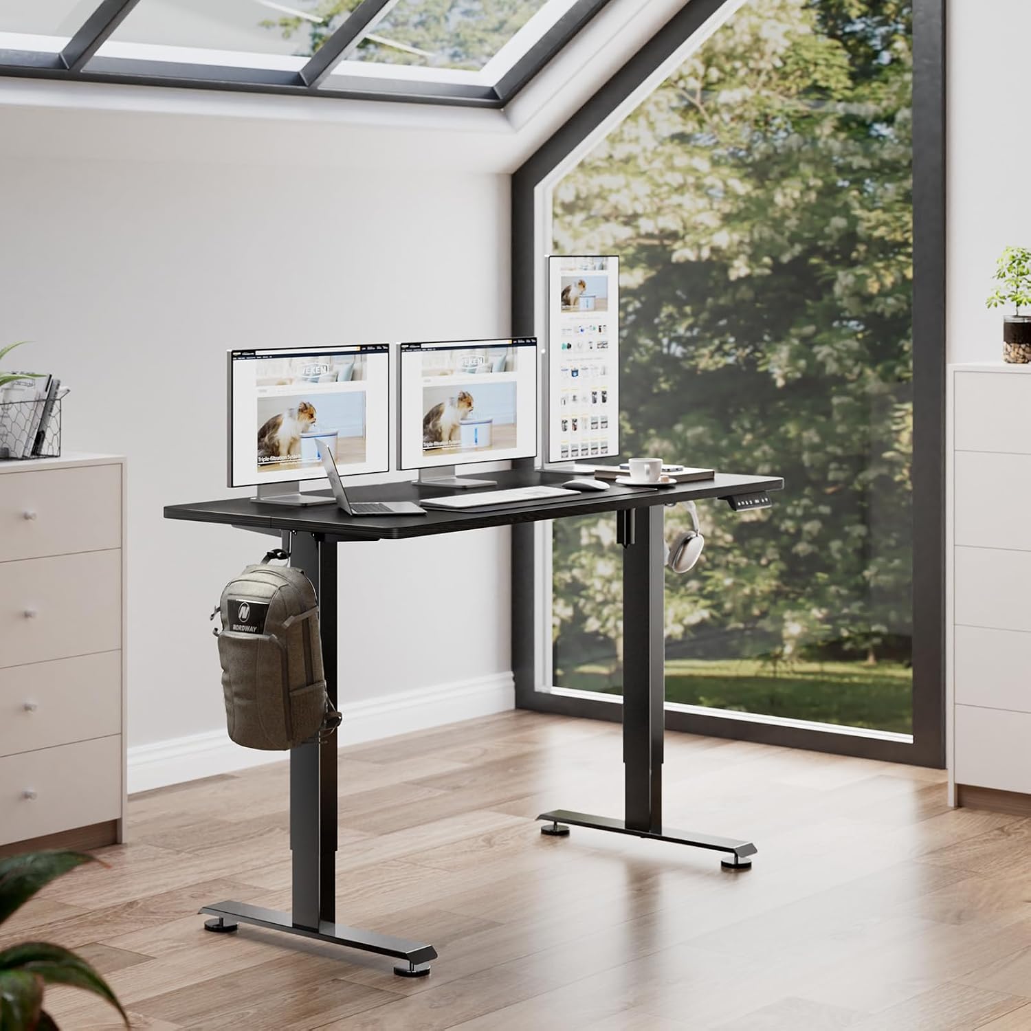 Black 63" Electric Standing Desk