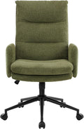 Green Cashmere High-Back Swivel Office Chair