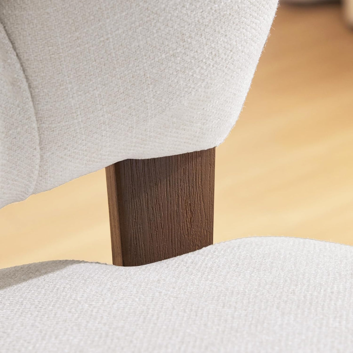 Beige Chenille Tufted Swivel Desk Chair