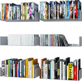 White U-Shaped Floating Wall Shelves