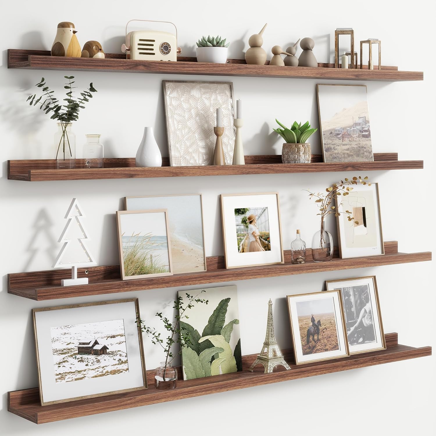 48" Wall Picture Ledge Shelves Set