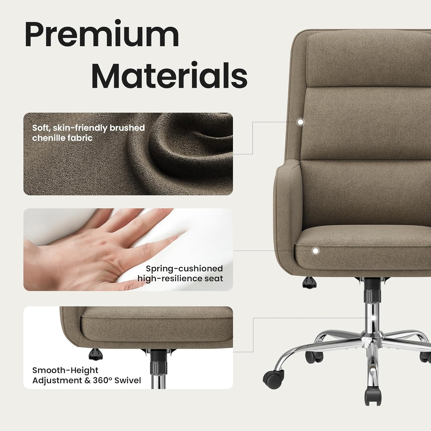 Camel High-Back Executive Office Chair