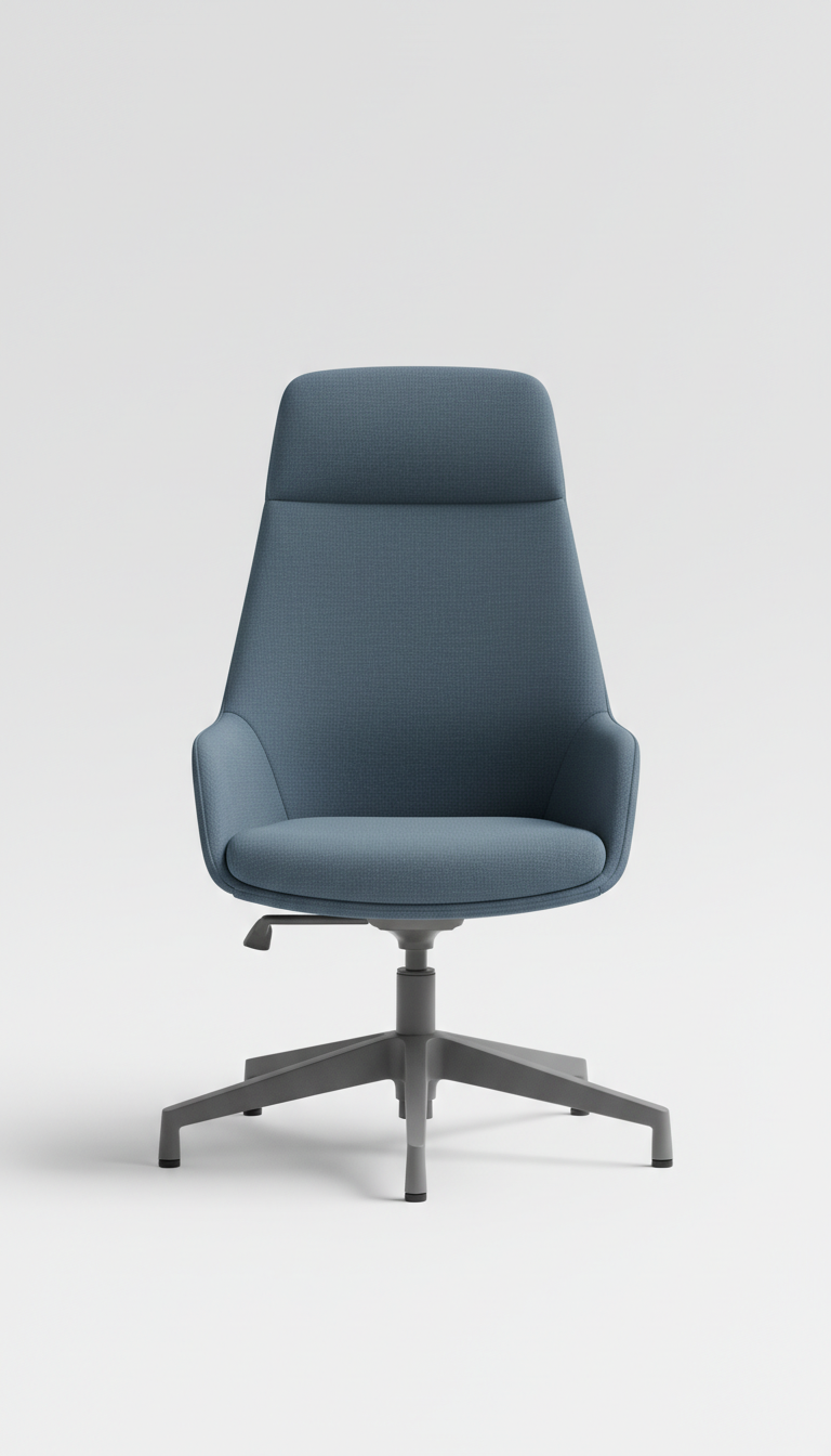 Upholstered Task Chair in Soft Neutral Fabric