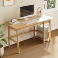 Oak 58" Wood Desk with Drawer